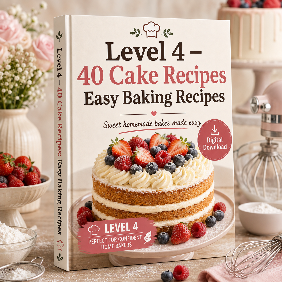 Level 4 – 40 Cake Recipes: Simple &amp; Tasty Baking