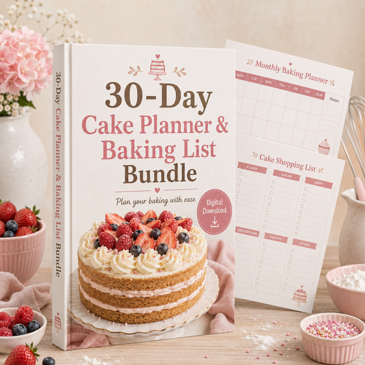 30-Day Cake Planner &amp; Baking List Bundle